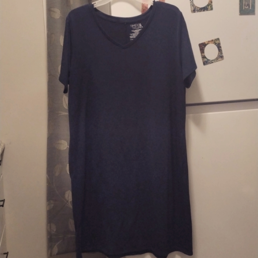 Women's Time and Tru Color Blue Cove Dress size XL/XG(16-18).